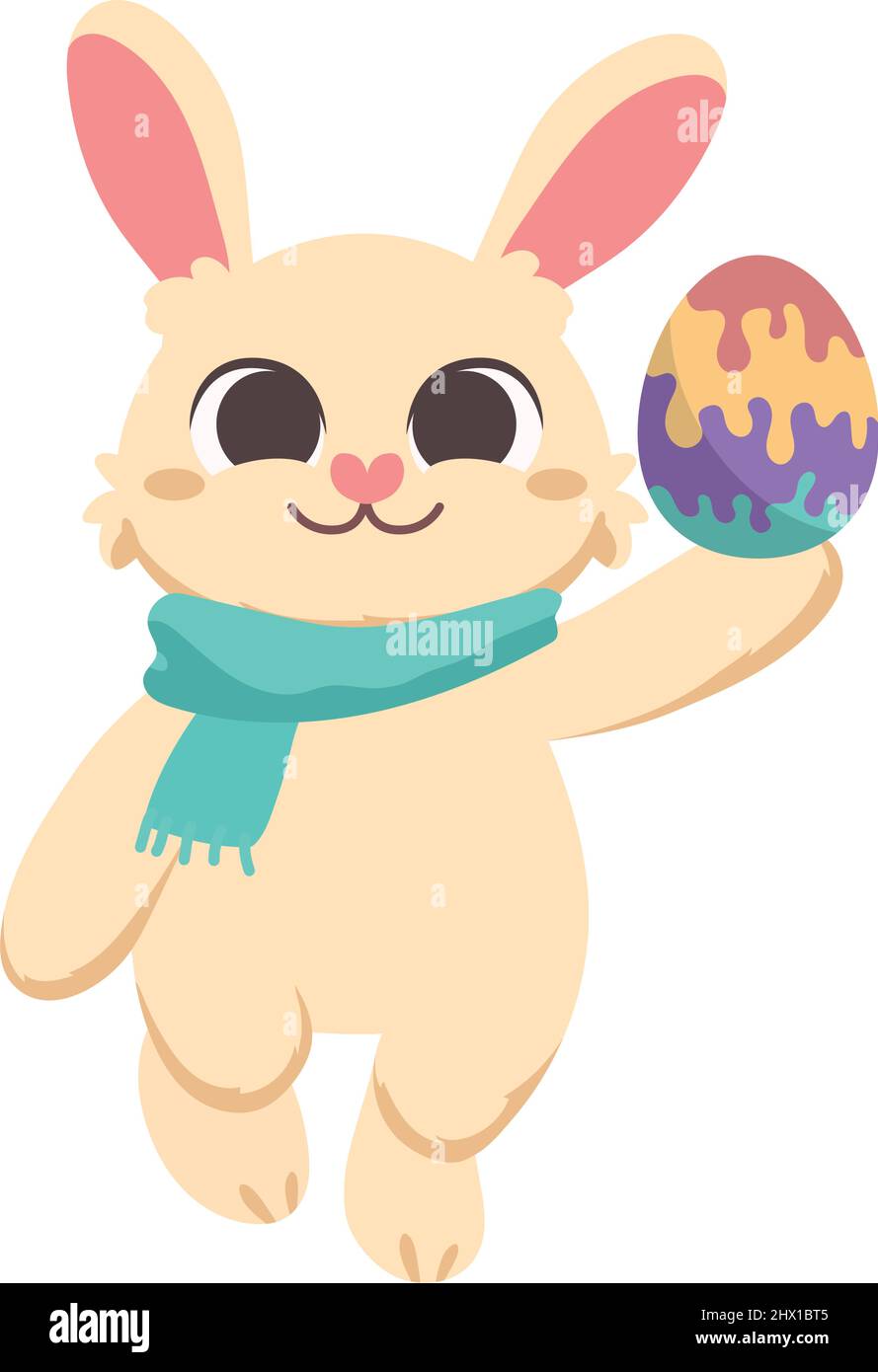 rabbit with easter egg Stock Vector Image & Art - Alamy