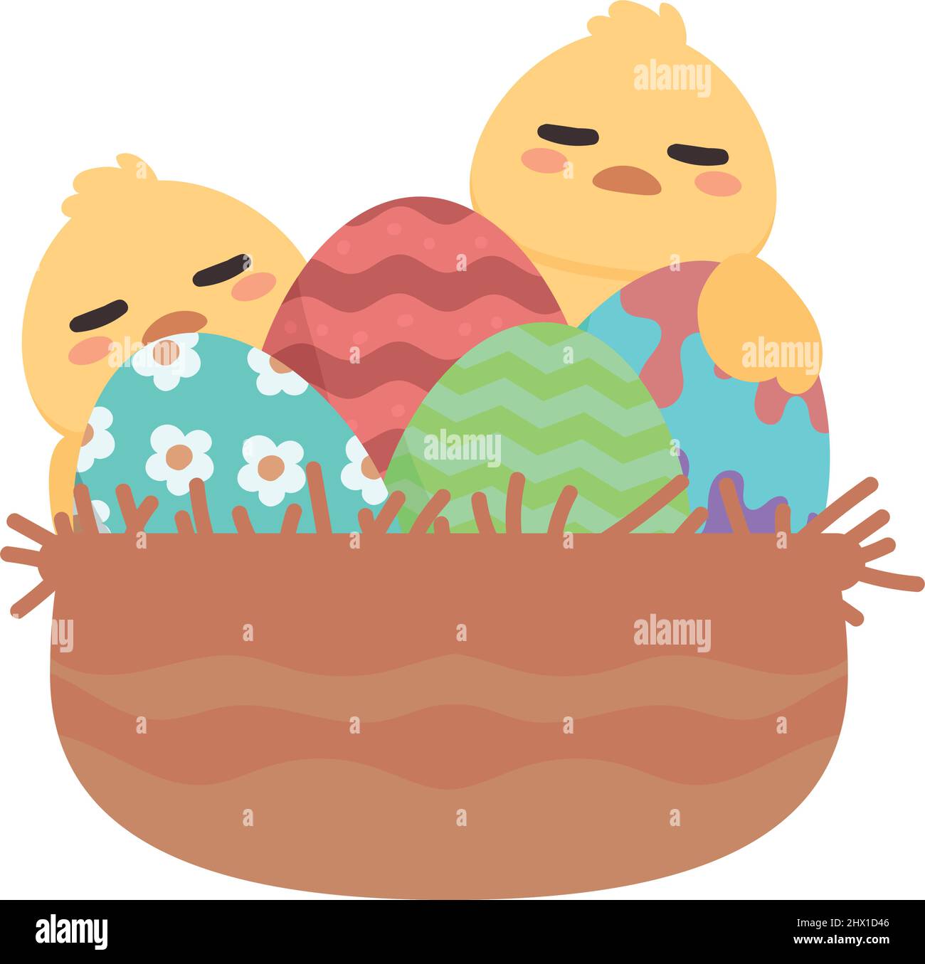 Chickens easter eggs isolated Stock Vector Images - Alamy