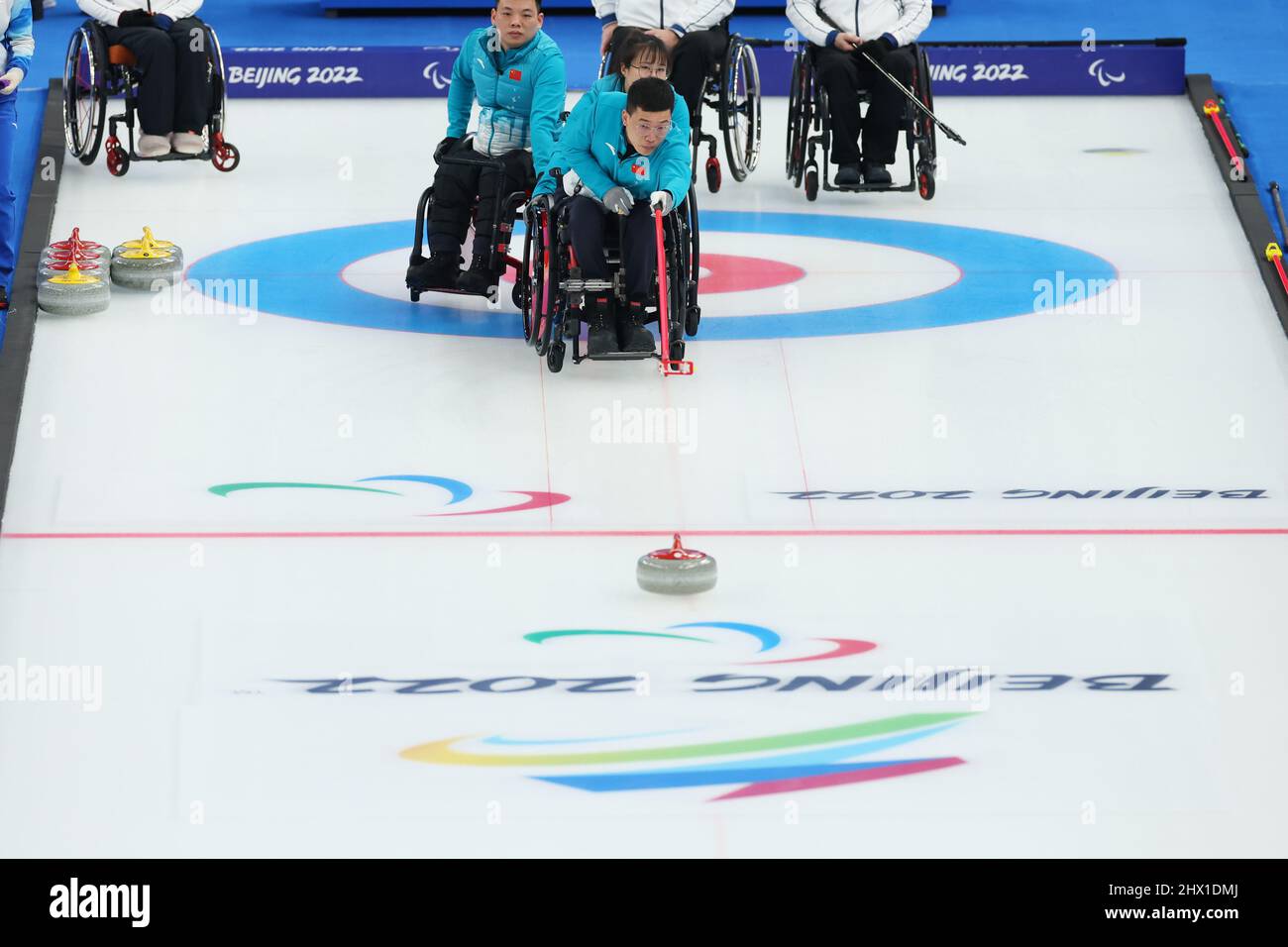 Beijing, China. 9th Mar, 2022. Chen Jianxin (CHN) Wheelchair Curling