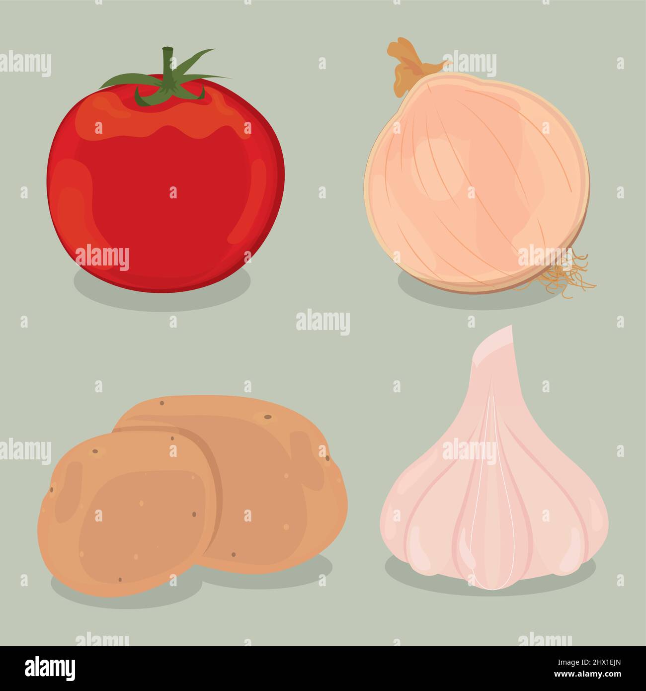 vegetables icons flat Stock Vector Image & Art - Alamy