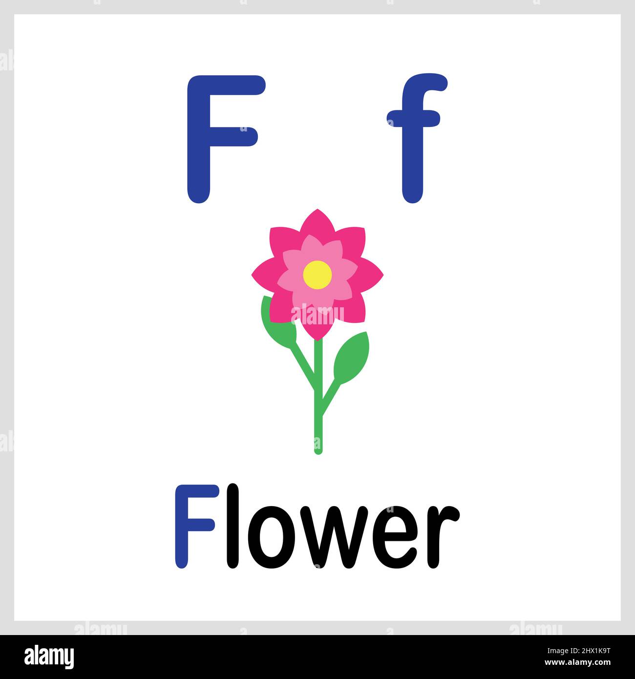Flower alphabet illustration Stock Vector Images - Alamy