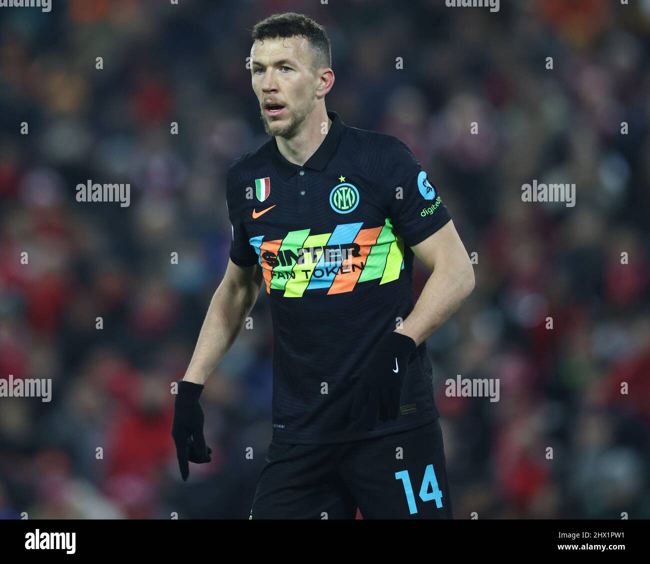 Liverpool, England, 8th March 2022.   Ivan Perisic of Internazionale during the UEFA Champions League match at Anfield, Liverpool. Picture credit should read: Darren Staples / Sportimage Stock Photo