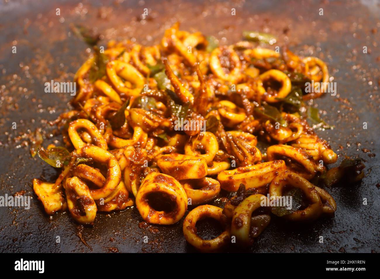 Squid fry stock images squid rings Stock Photo