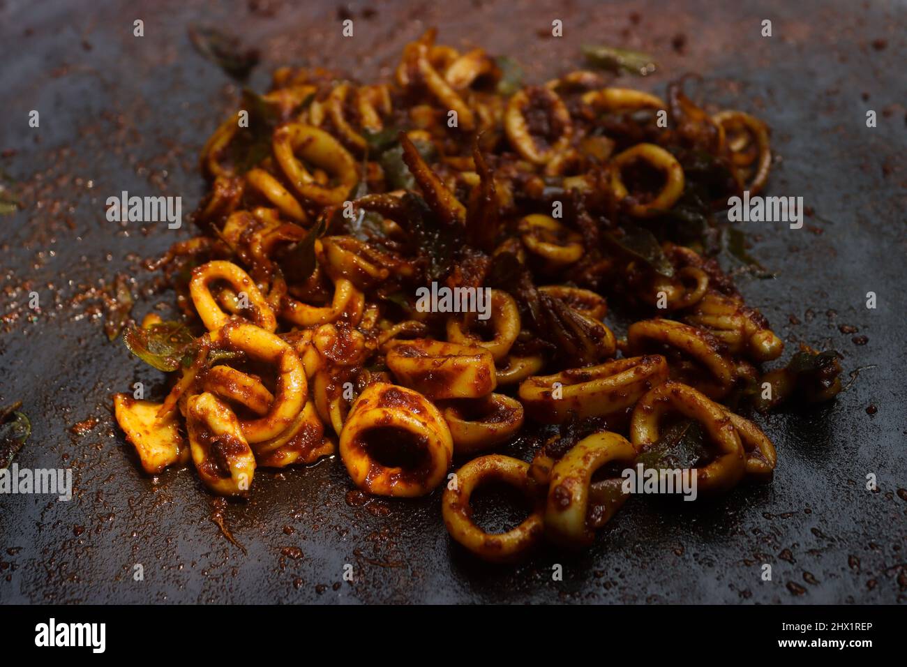 Squid fry stock images squid rings Stock Photo