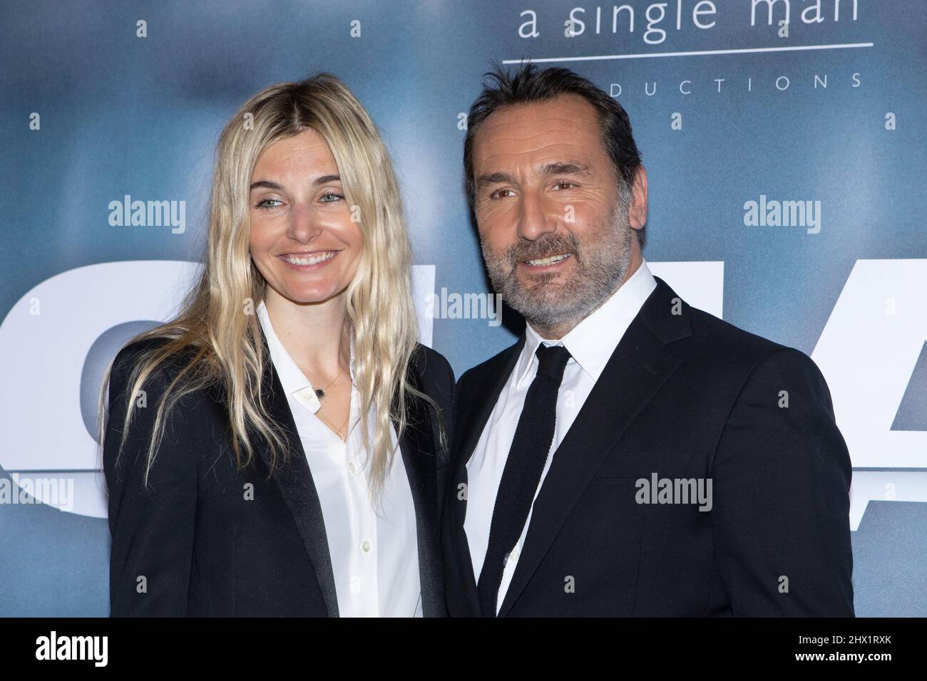 Paris, France, the 8th march 2022, the team of the film Goliath, Gilles Lellouche and his wife Alizée Guinochet, François Loock/Alamy Stock Photo