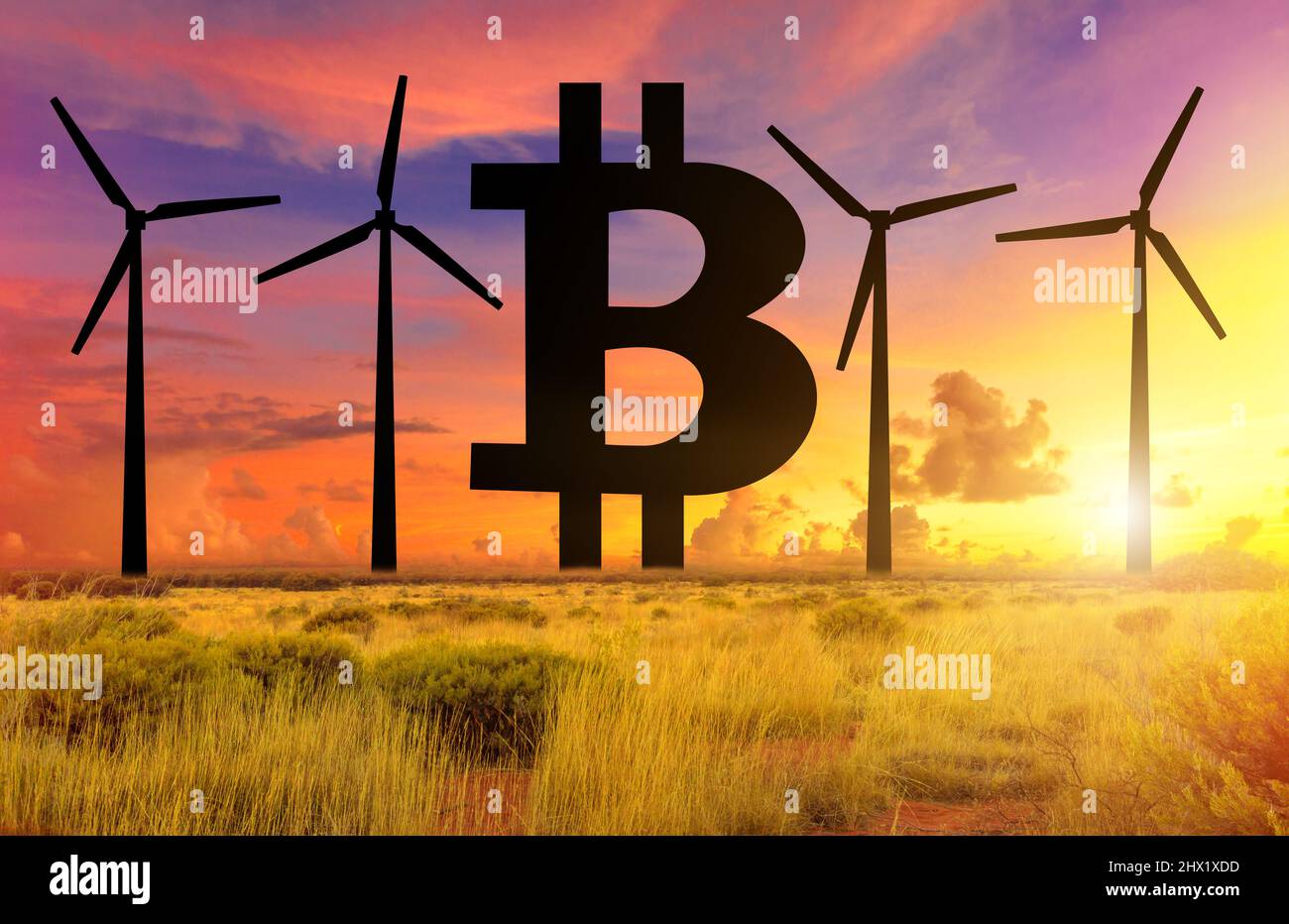 Cryptocurrency mining using clean energy from wind turbines