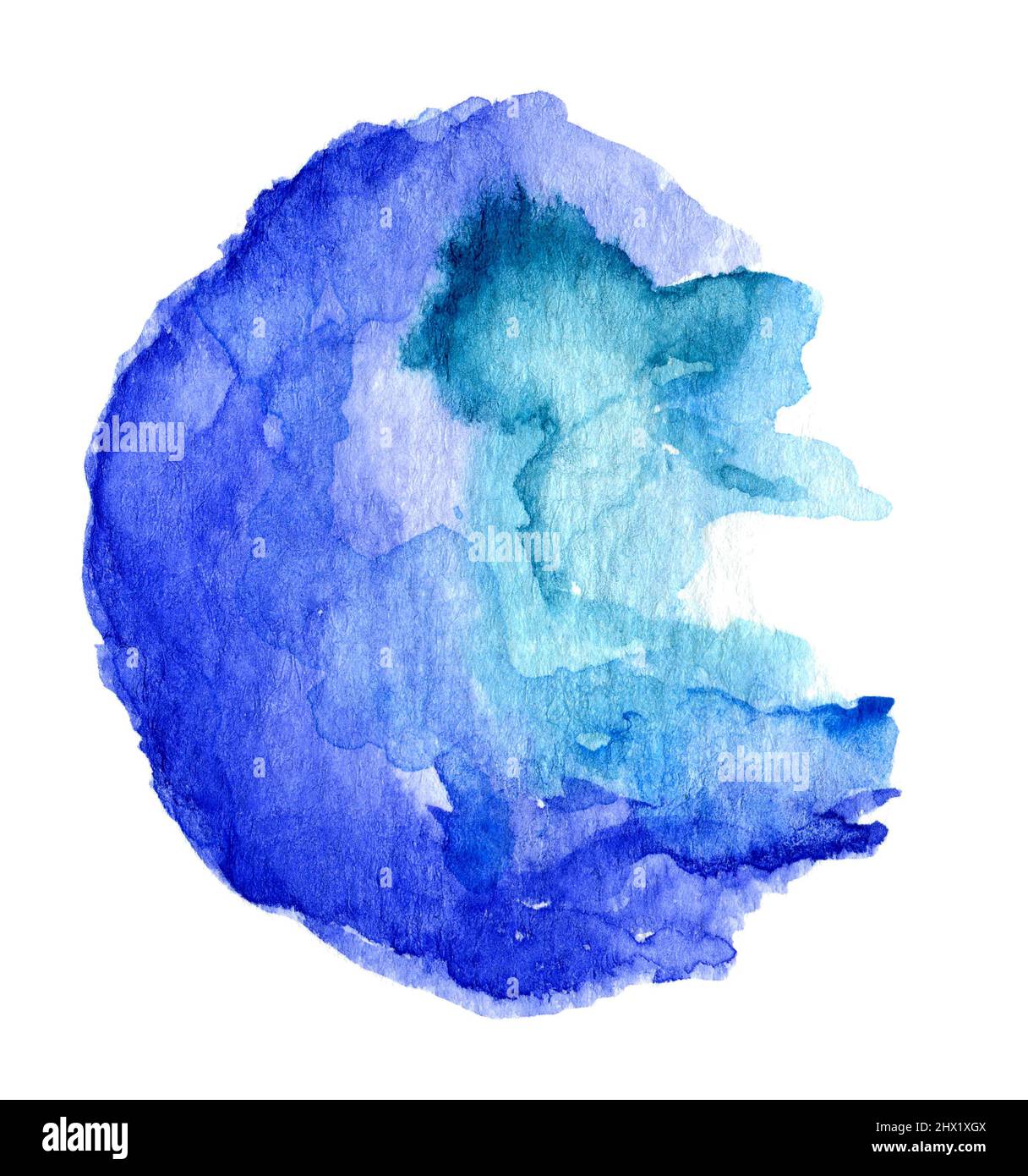 Abstract blue and green watercolor canvas for text, logo. Hand drawn