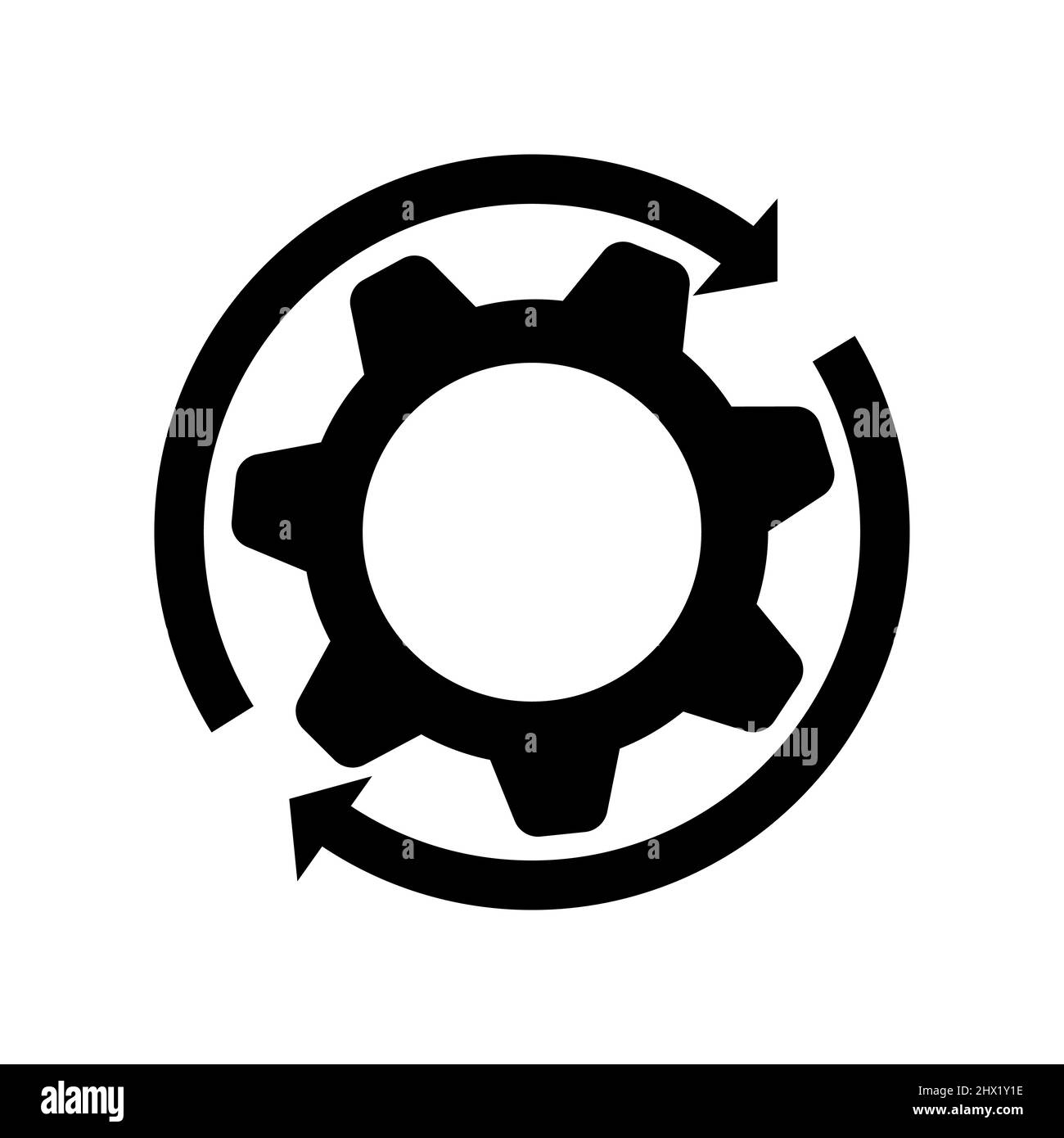 Gears RGB color icon. Mechanical engineering. Machine building,  constructing. Technology and industry. Symbol with abstract meaning.  Isolated vector illustration. Simple filled line drawing 4621055 Vector Art  at Vecteezy