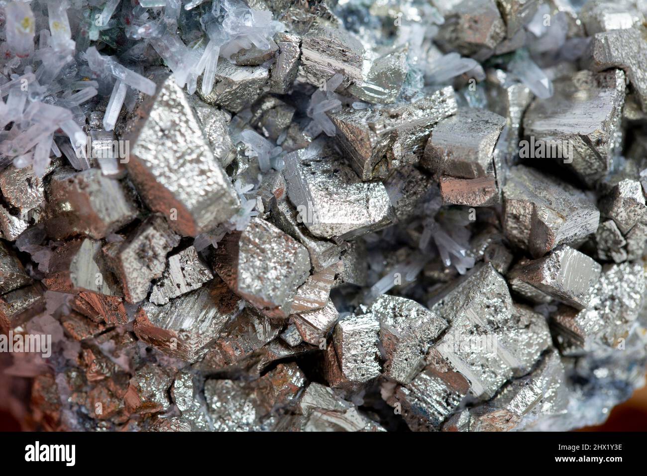 pyrite mineral specimen stone rock geology gem crystal Stock Photo - Alamy