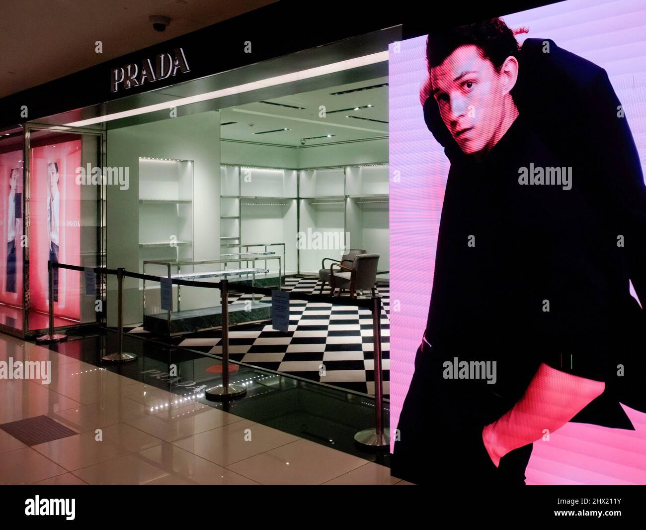 Empty Prada boutique in TSUM. Major international premium brands have  ceased their activities in Russia, by closing their stores. (Photo by  Alexander Sayganov / SOPA Images/Sipa USA Stock Photo - Alamy