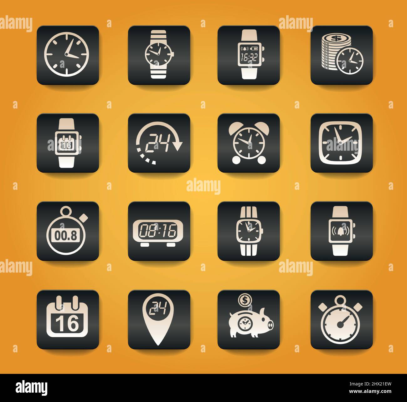 time web icons for user interface design Stock Vector Image & Art - Alamy