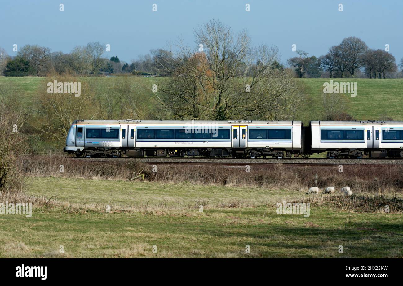 Chiltern Railways Class 168 Diesel Train, Side View, Warwickshire, UK ...