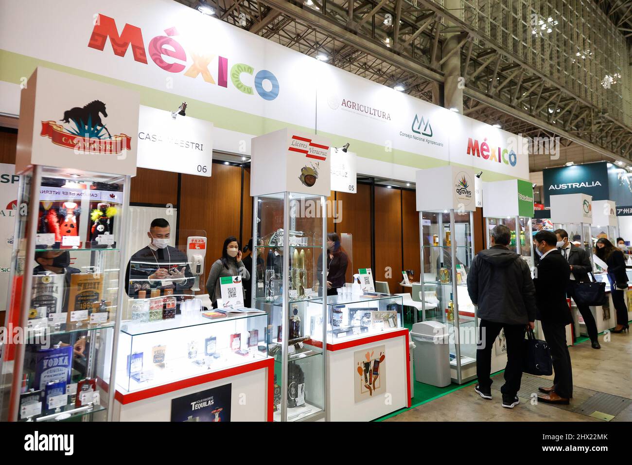 Chiba, Japan. 9th Mar, 2022. Visitors gather at the 47th International Food and Beverage Exhibition (FOODEX JAPAN 2022) in Makuhari Messe International Hall. About 1,500 companies from 44 countries and regions participate