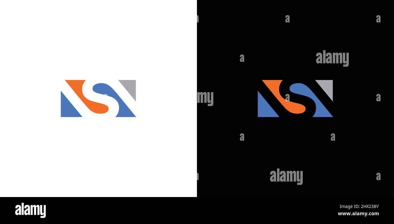 Simple and modern NSN letter initials logo design Stock Vector