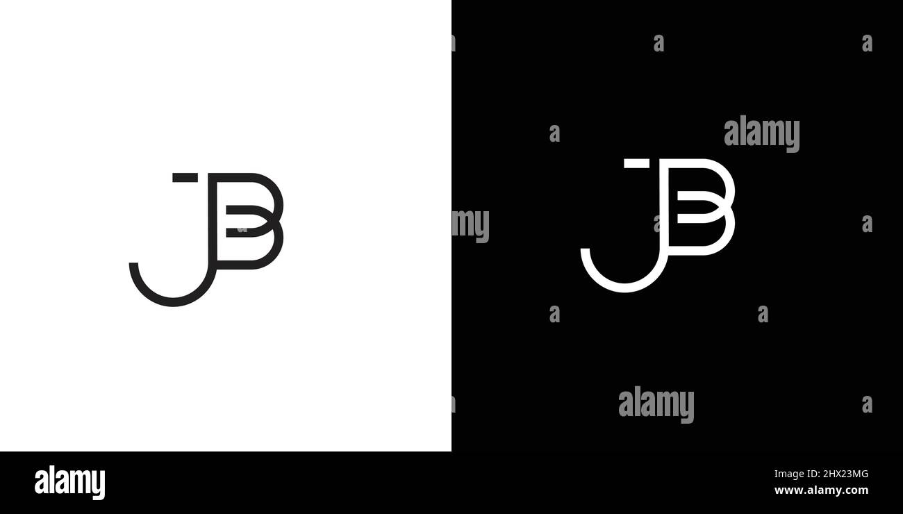 strong and modern letter JB initials logo design Stock Vector Image ...