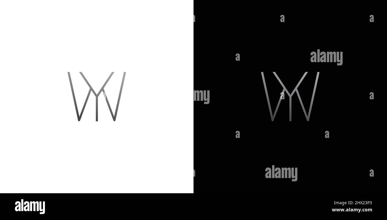 Unique and luxury WY initials logo Stock Vector