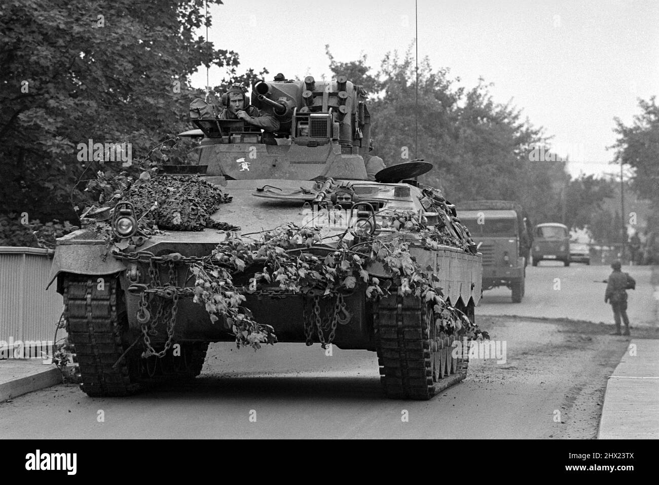 - NATO exercises in Germany, German Army 'Marder'  infantry armored combat vehicle  (October 1988)   - esercitazioni NATO in Germania, veicolo corazzato da combattimento per fanteria  'Marder (ottobre 1988) Stock Photo