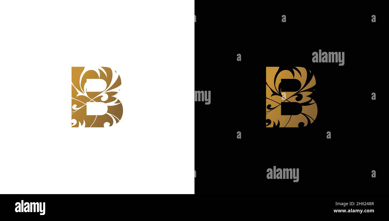 Luxury and elegant initial letter B logo design Stock Vector Image ...