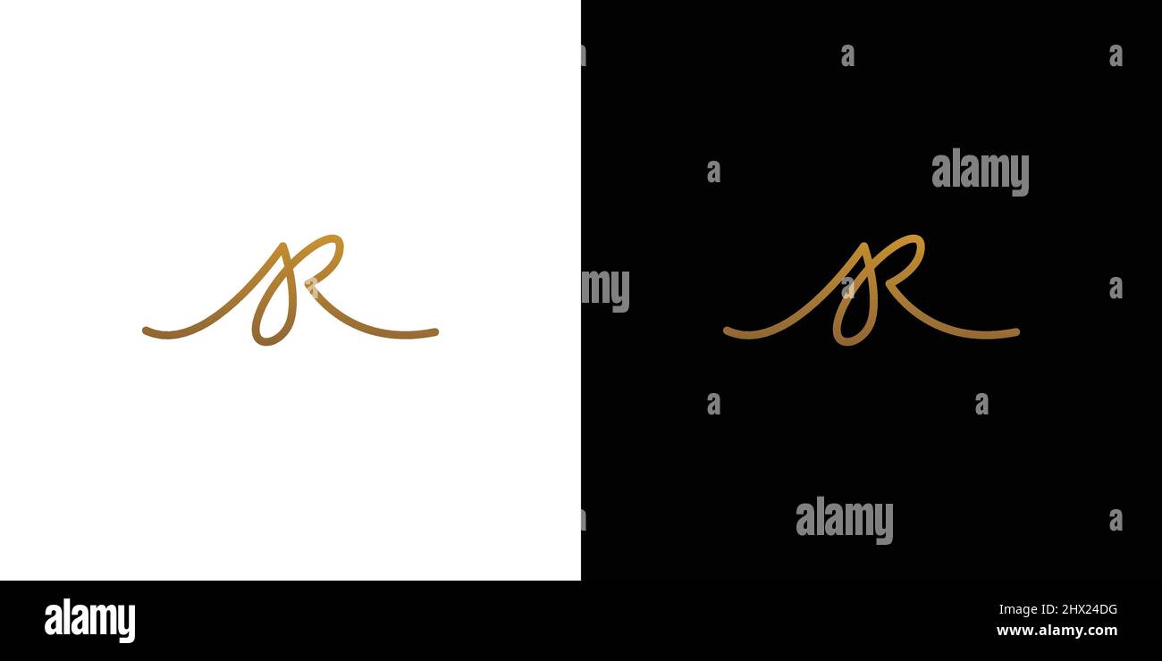 Modern and elegant AR  initials logo design Stock Vector