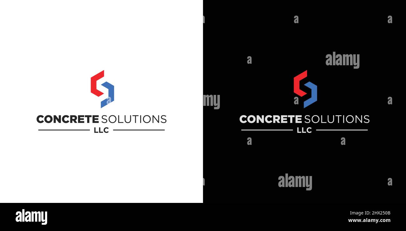 Modern and powerful CS initials logo Stock Vector
