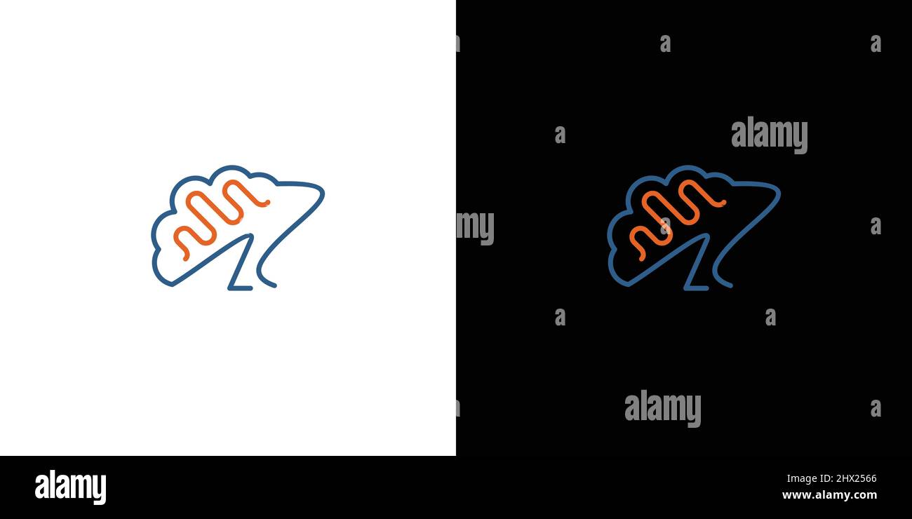 Modern and sophisticated frog logo design Stock Vector