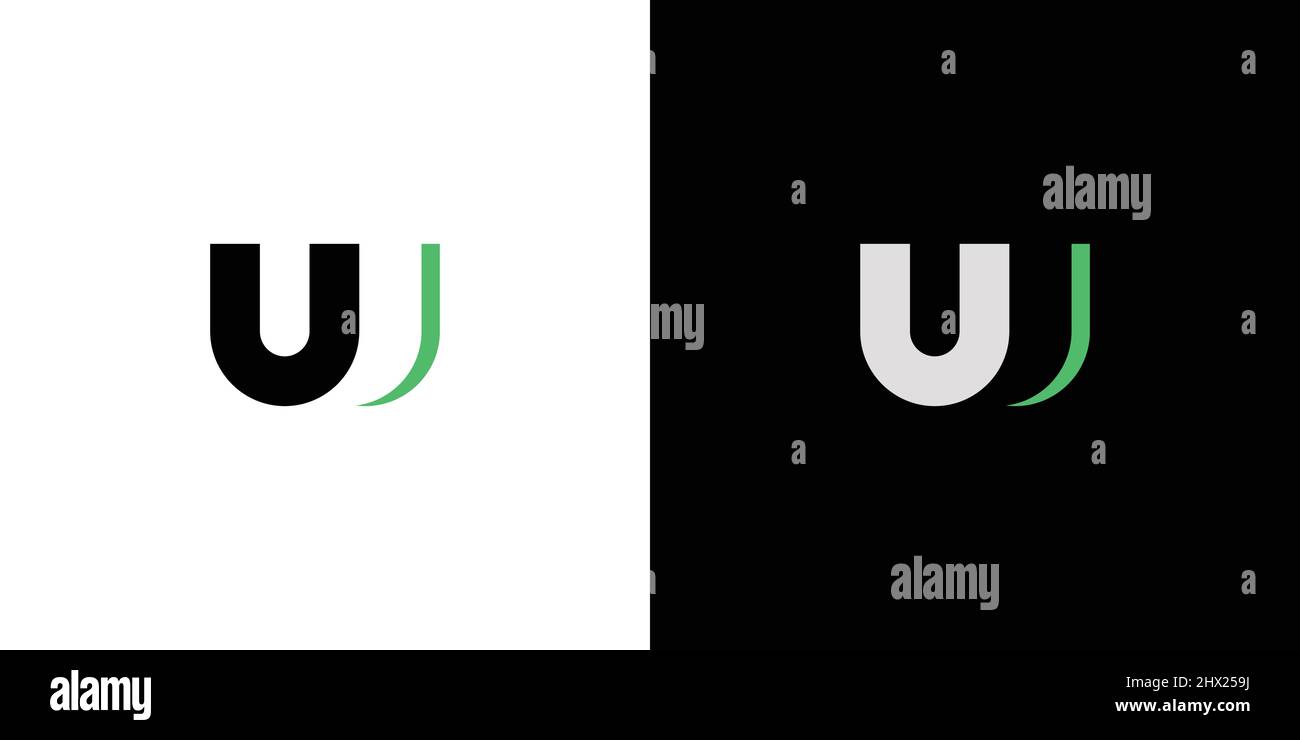 Modern and professional letter UW initials logo design Stock Vector