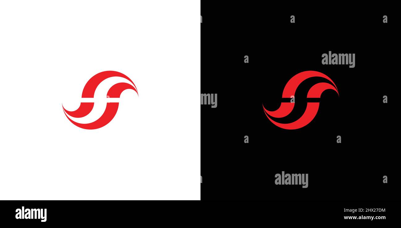 simple and modern initial letter S logo design Stock Vector