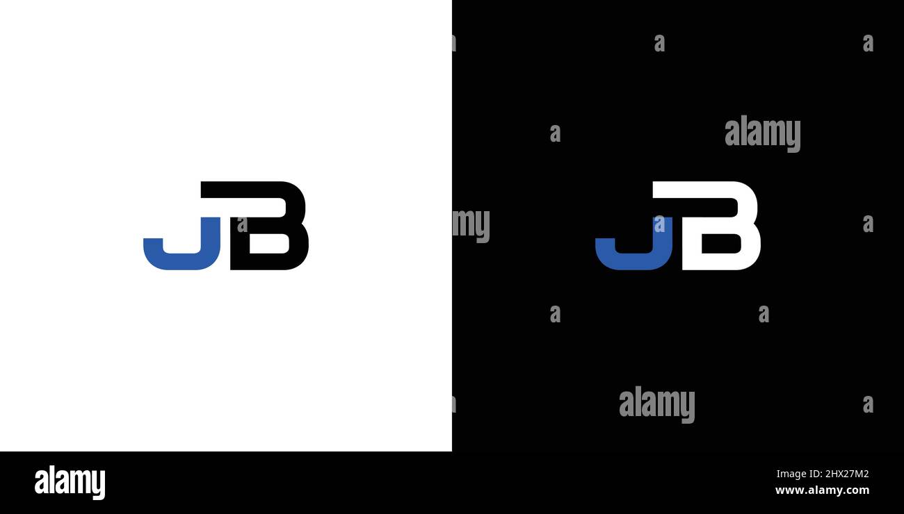 simple and strong JB letter initial logo design Stock Vector