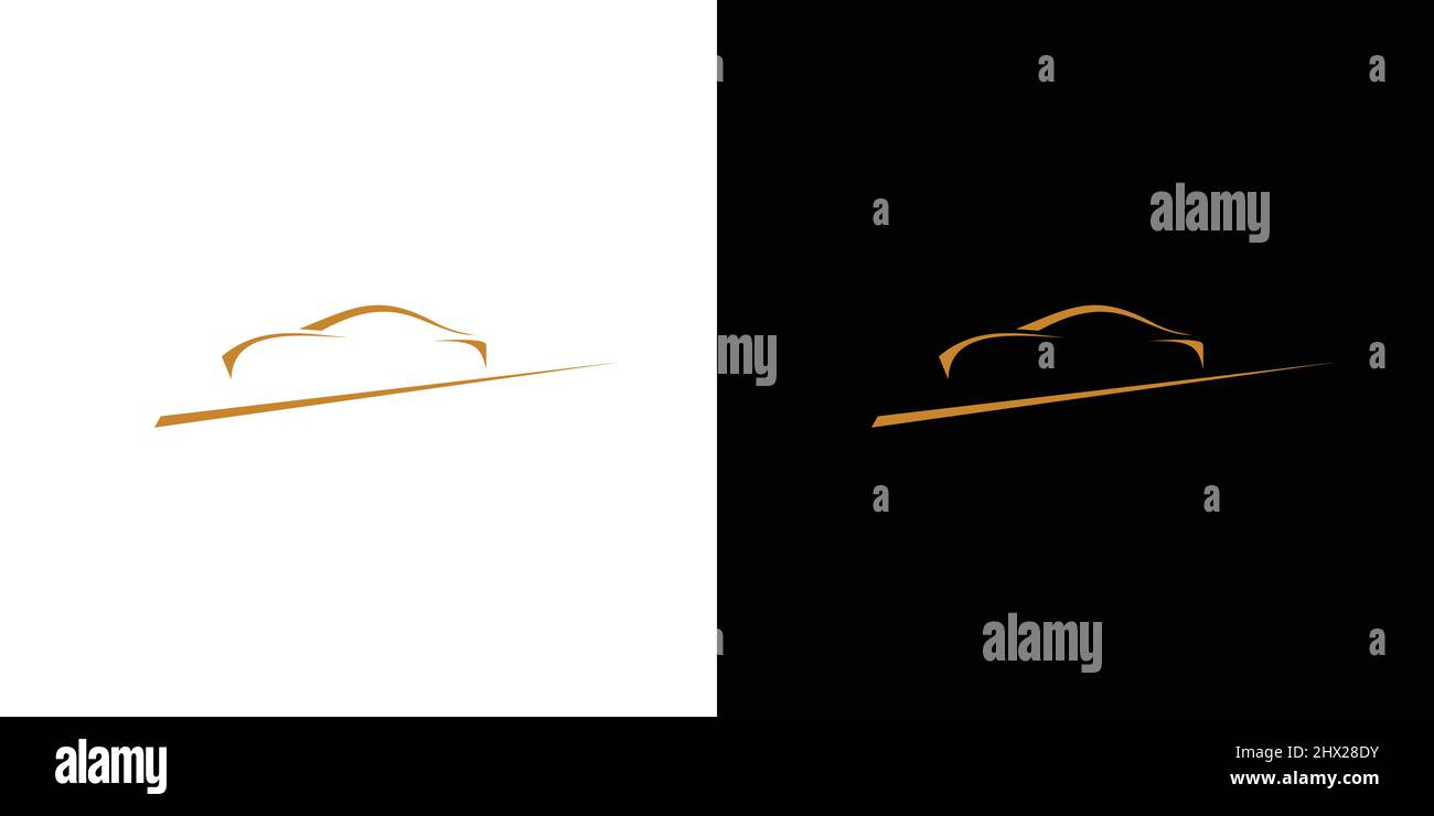 Modern and elegant car silhouette logo design Stock Vector