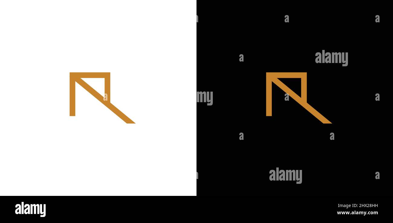 Modern and sophisticated letter R initials logo design 3 Stock Vector