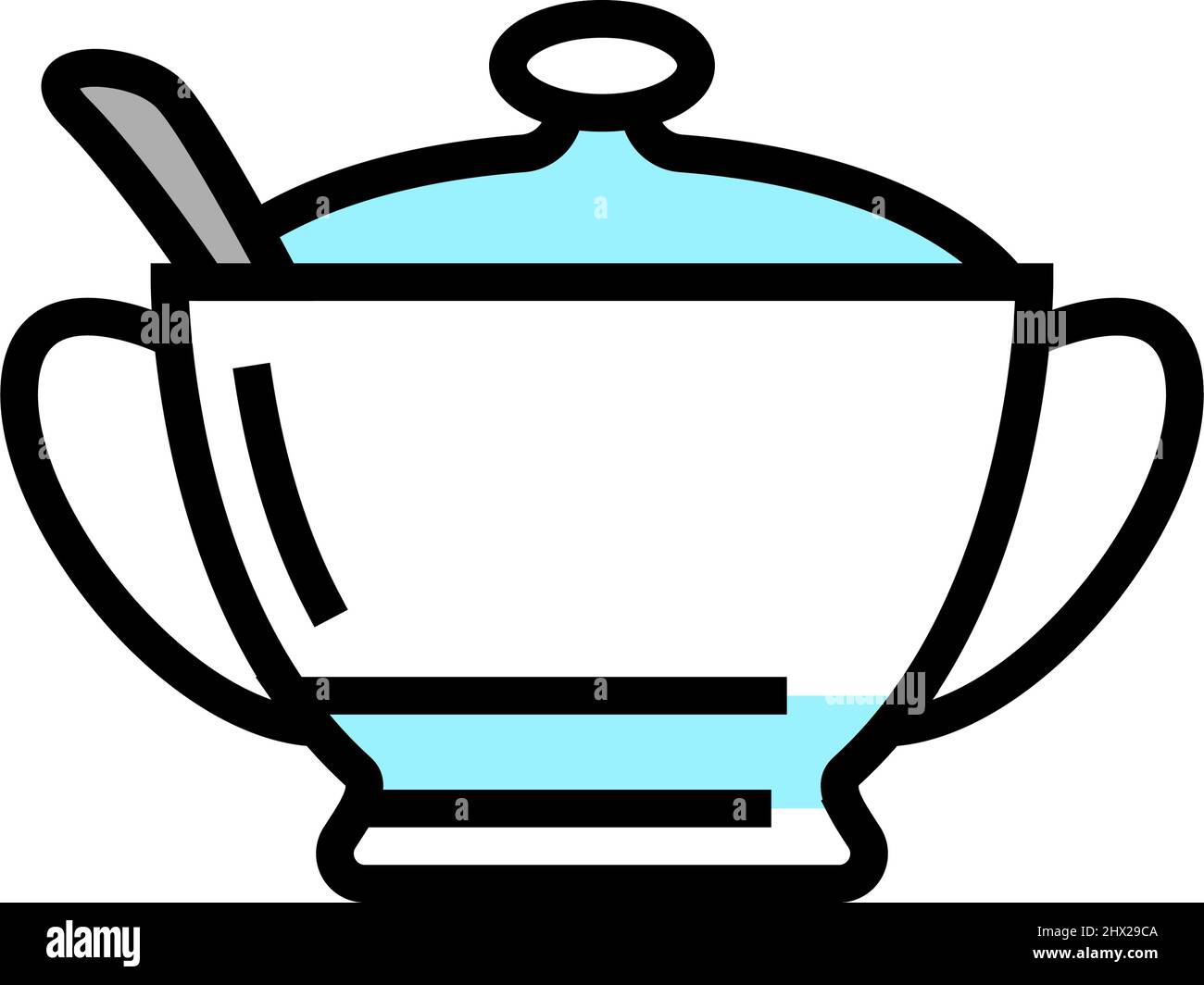 sugar bowl color icon vector illustration Stock Vector Image & Art - Alamy