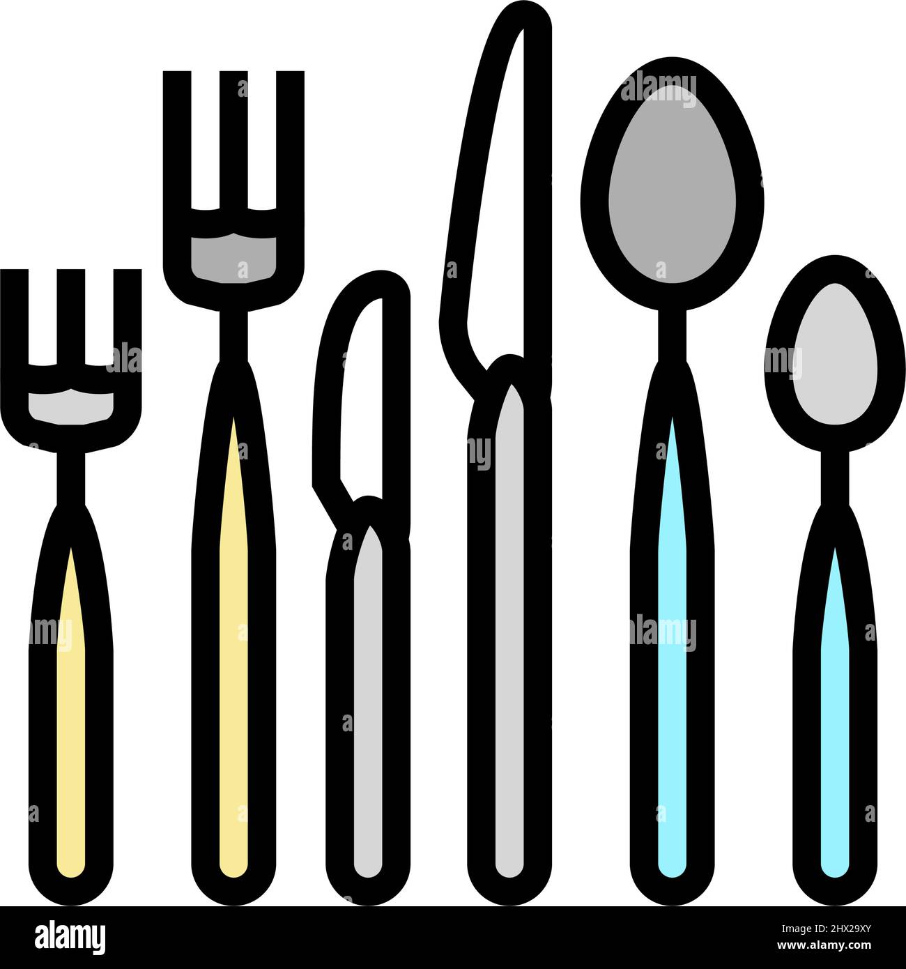 silverware utensil color icon vector illustration Stock Vector Image ...