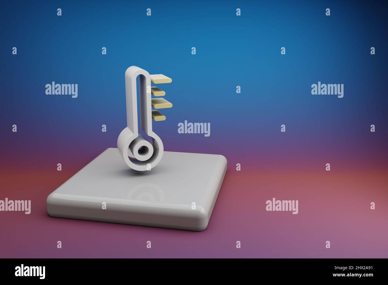 Beautiful abstract illustrations Thermometer symbol icon on a ceramic ...