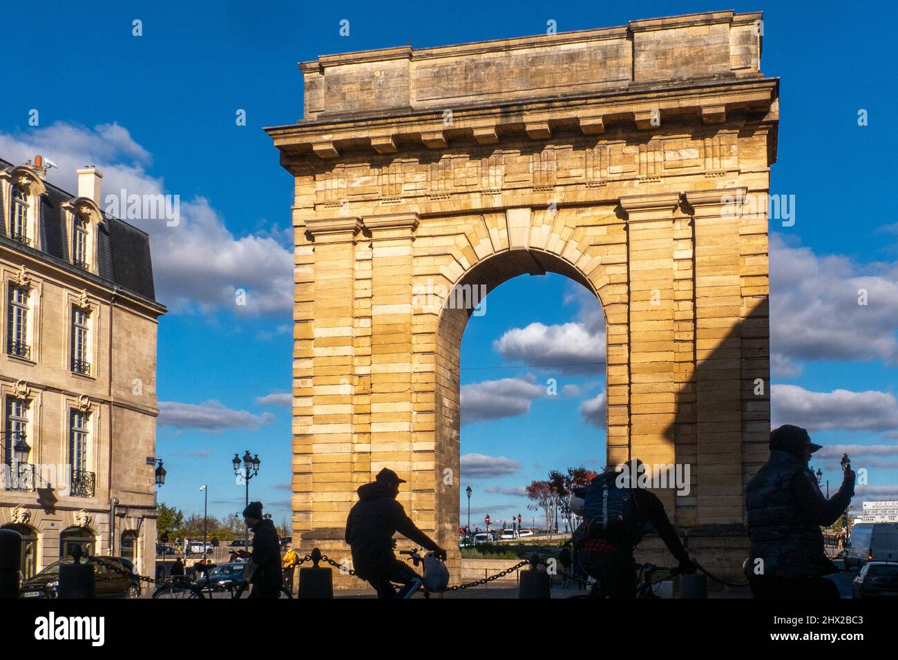France, Nouvelle Aquitaine, Gironde, Porte de Bourgogne gate at Bordeaux. Stock Photo