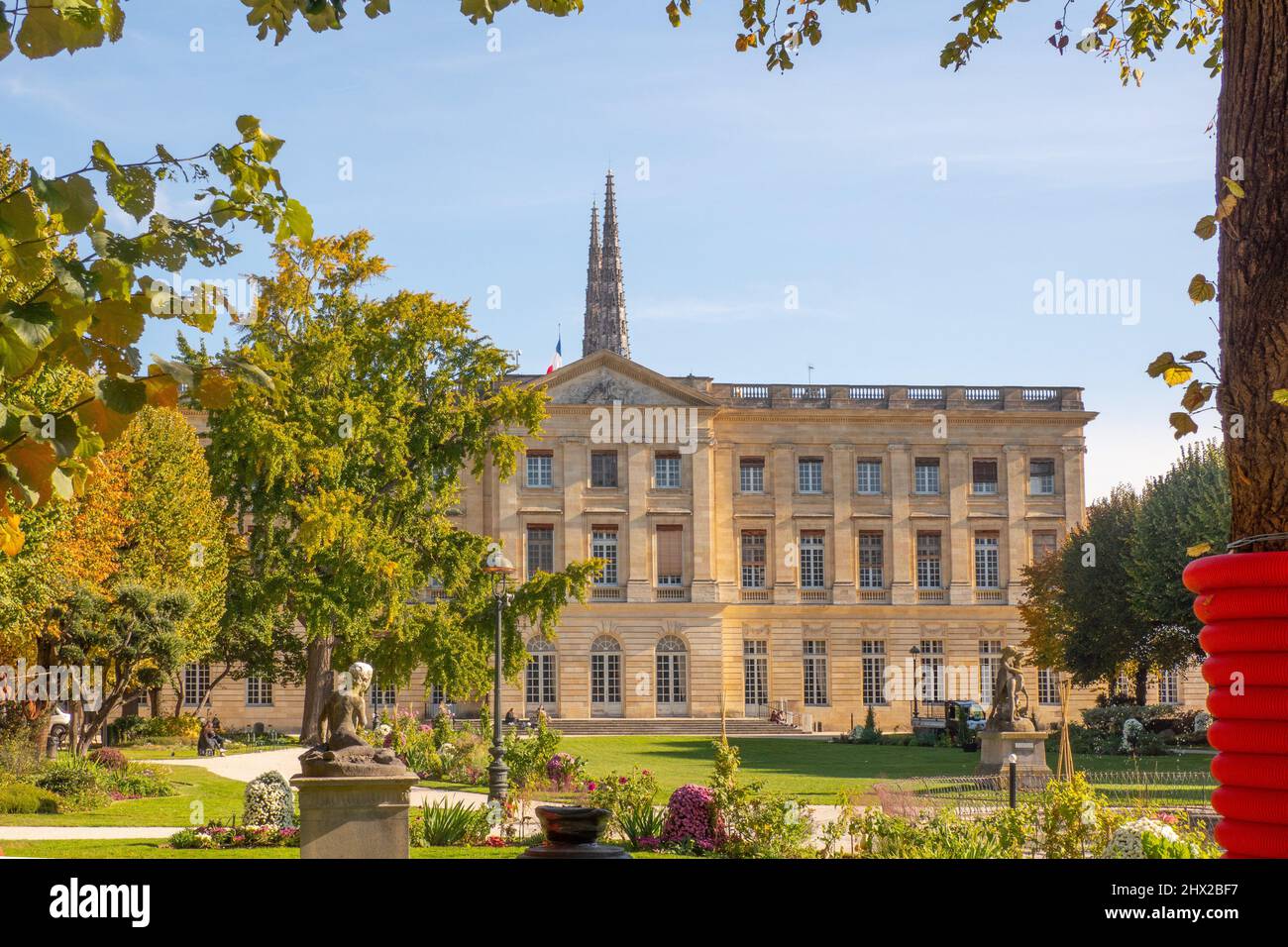 France, Nouvelle Aquitaine, Gironde, Palais Rohan, now the Townhall at Bordeaux. Stock Photo