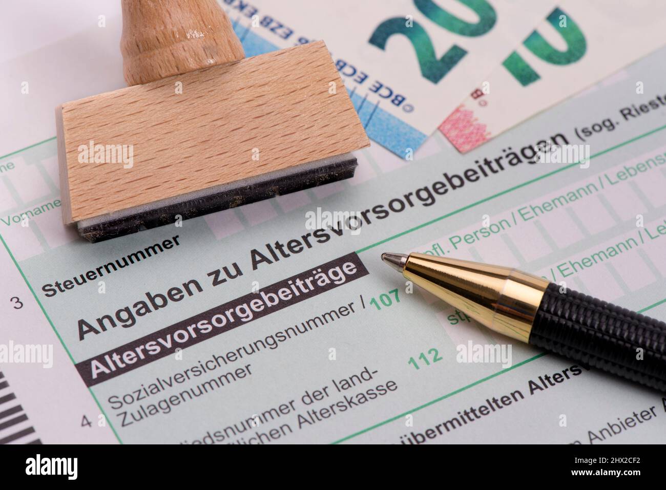 form for German tax return Stock Photo Alamy