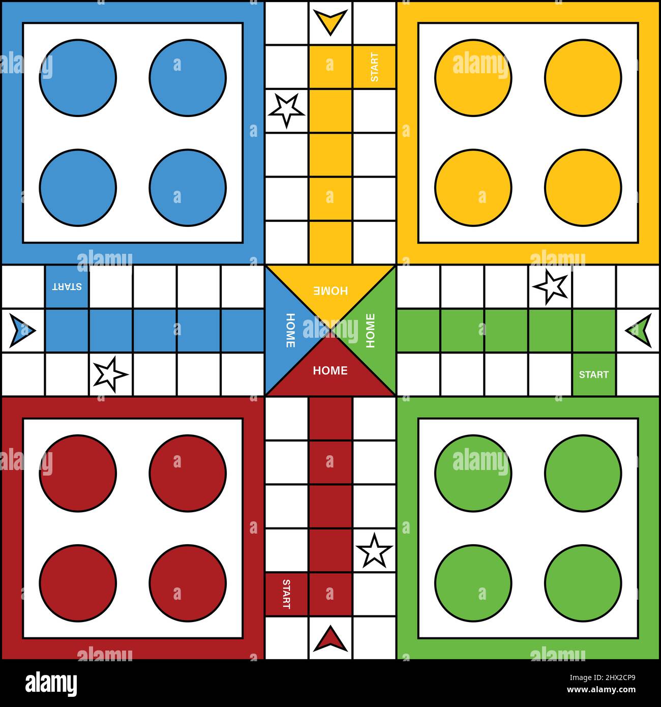 Ludo board modelo vetor imprimível