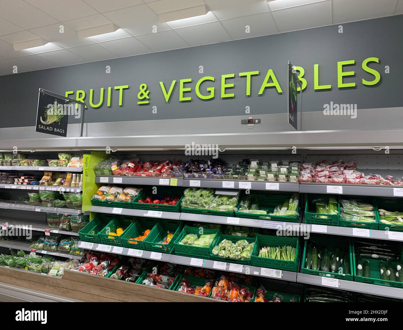 Fruit and Vegetables at Waitrose Rushden Lakes Northamptonshire UK