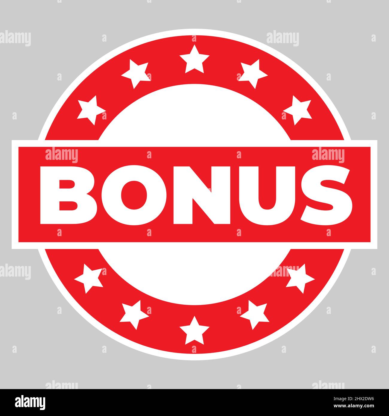 Bonus isolated icon, sticker. Red bonus sign for promotion design ...