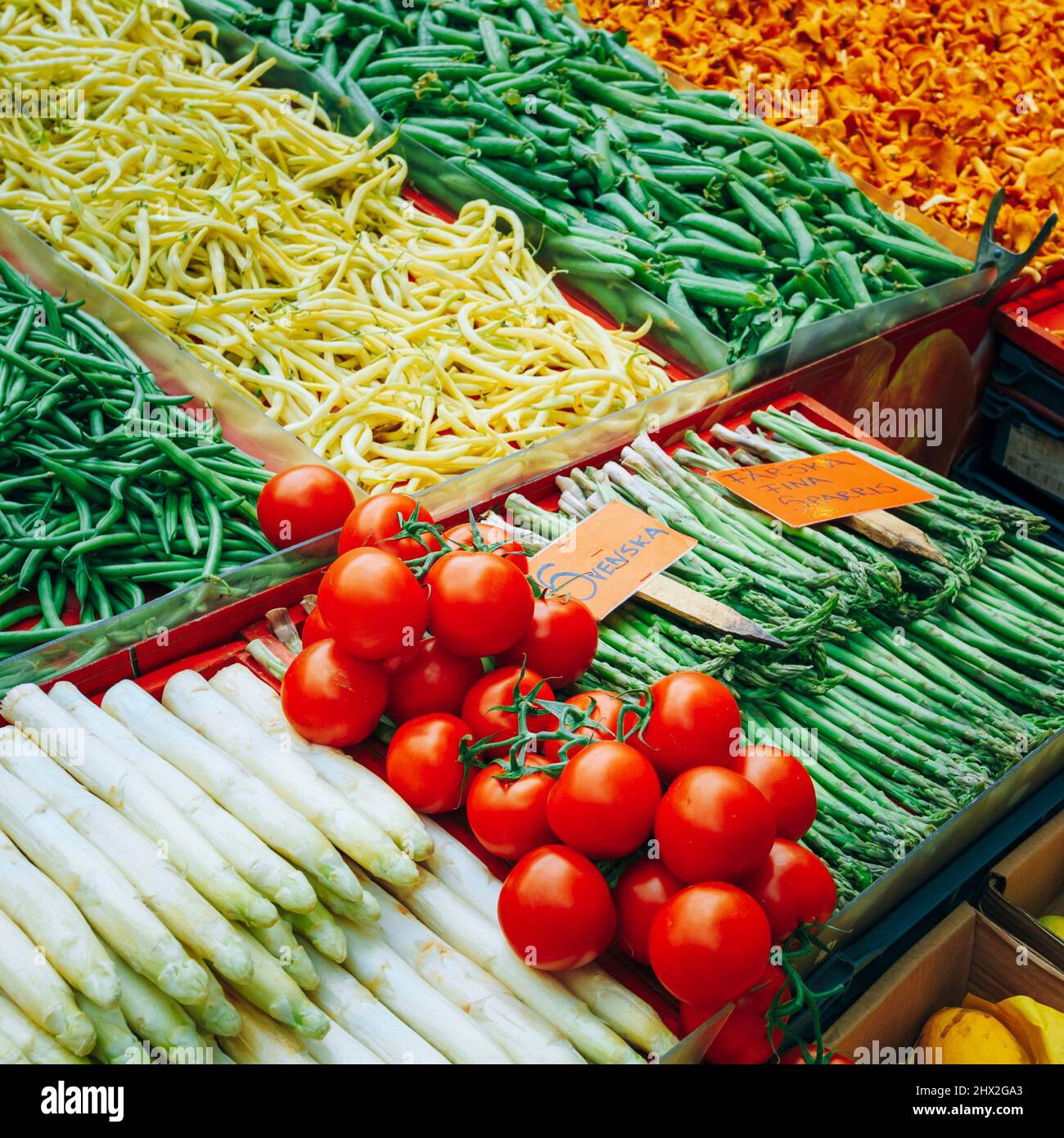 Trade Fruits And Vegetables In Local Food Market In Stockholm Sweden