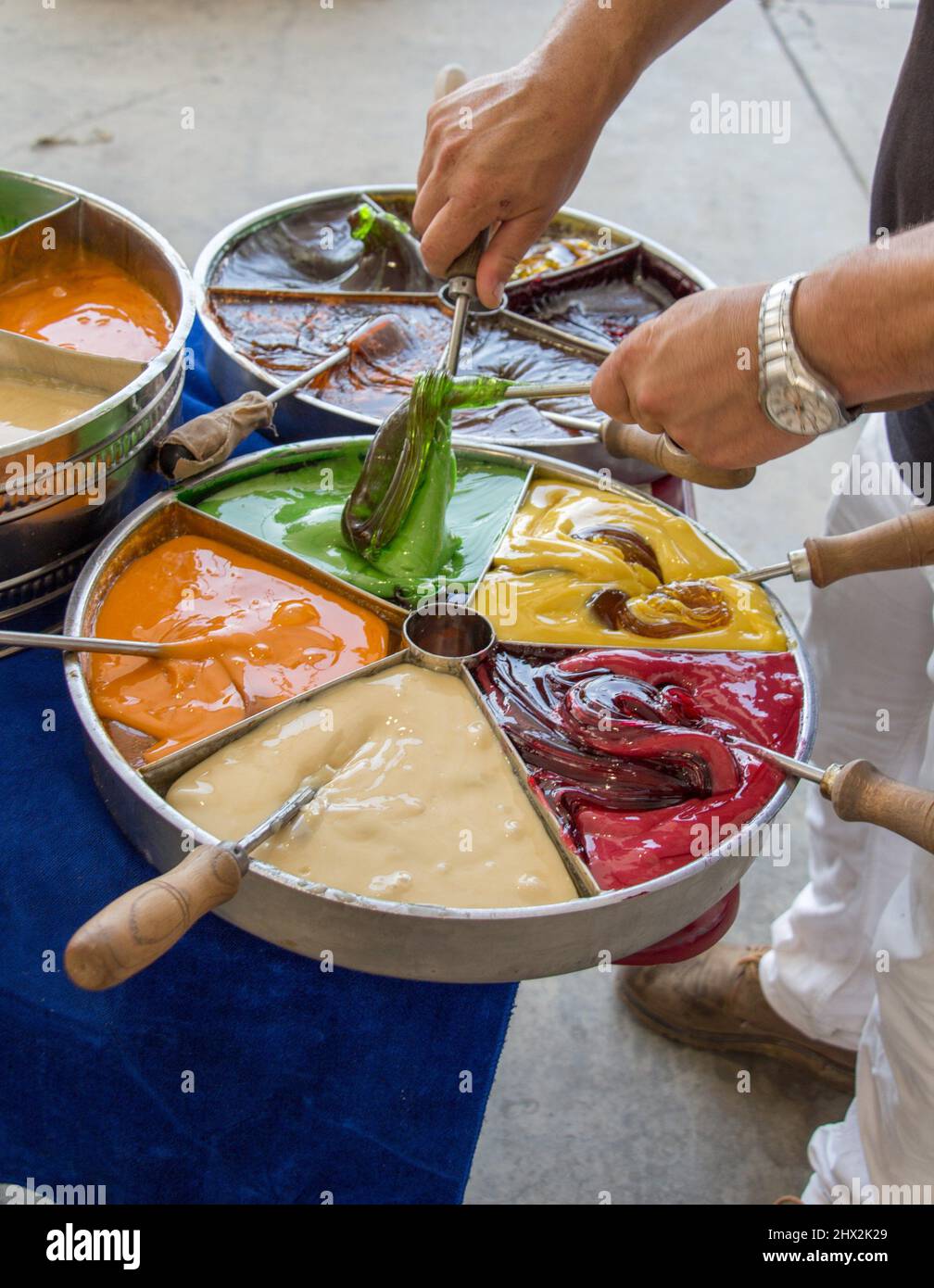 Old traditional Turkish Ottoman handmade stick candy , Macun Stock