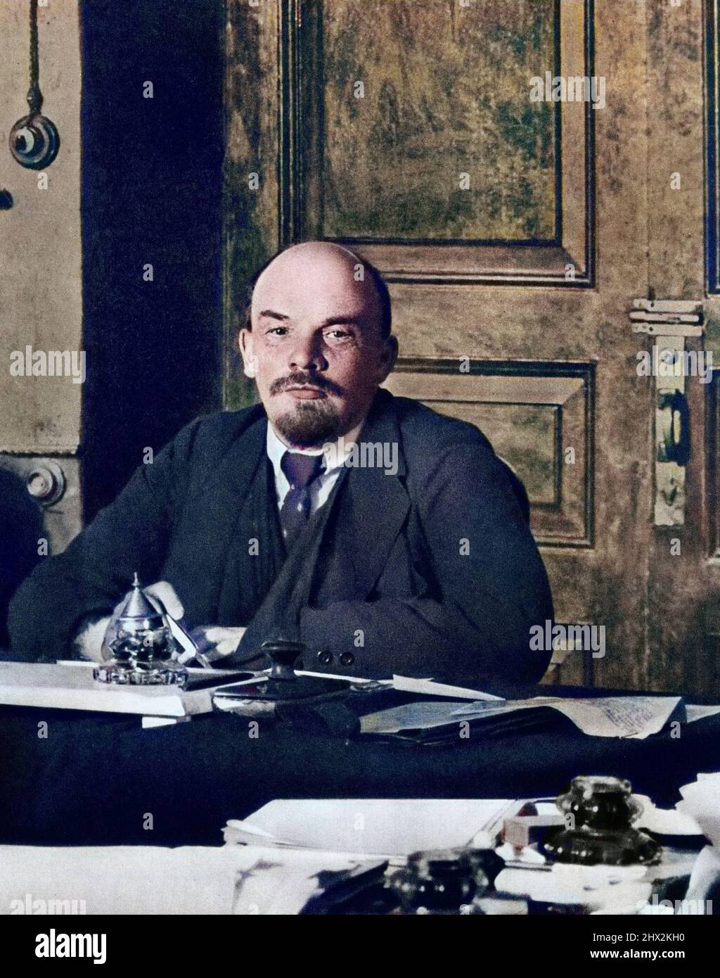 Lenine (Vladimir Ilitch Oulianov 1870-1924)  Moscou, 17 octobre 1918 - Stock Photo