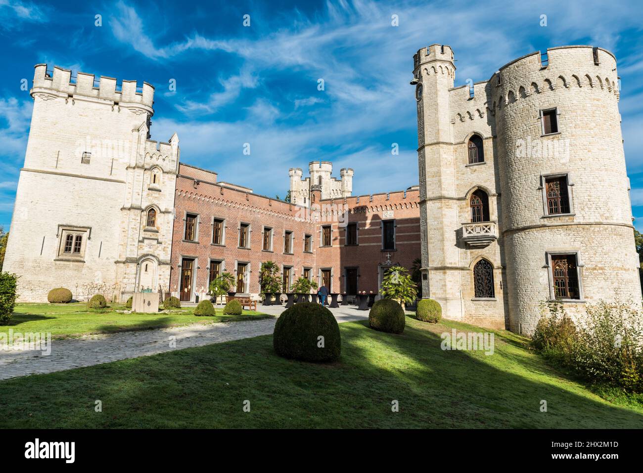 Meise, Flemish Region Belgium Facade and front garden of the
