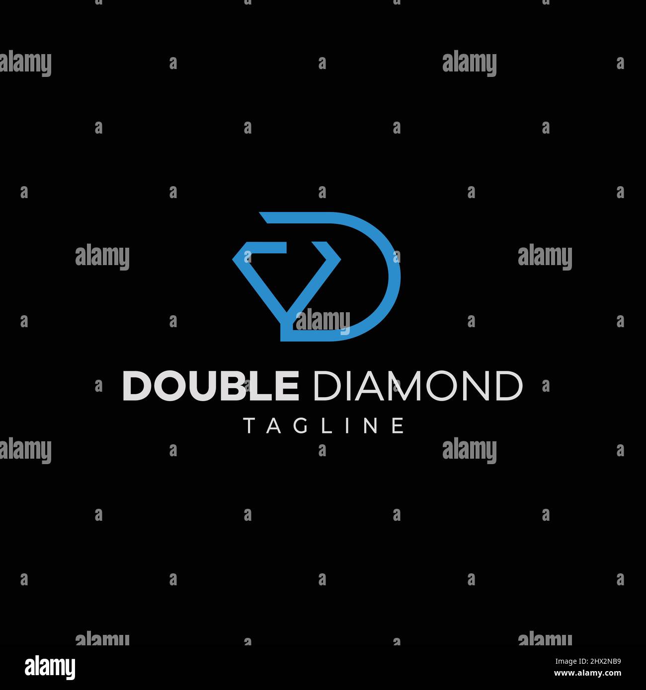 Amazing and modern double diamond logo Stock Vector Image & Art Alamy