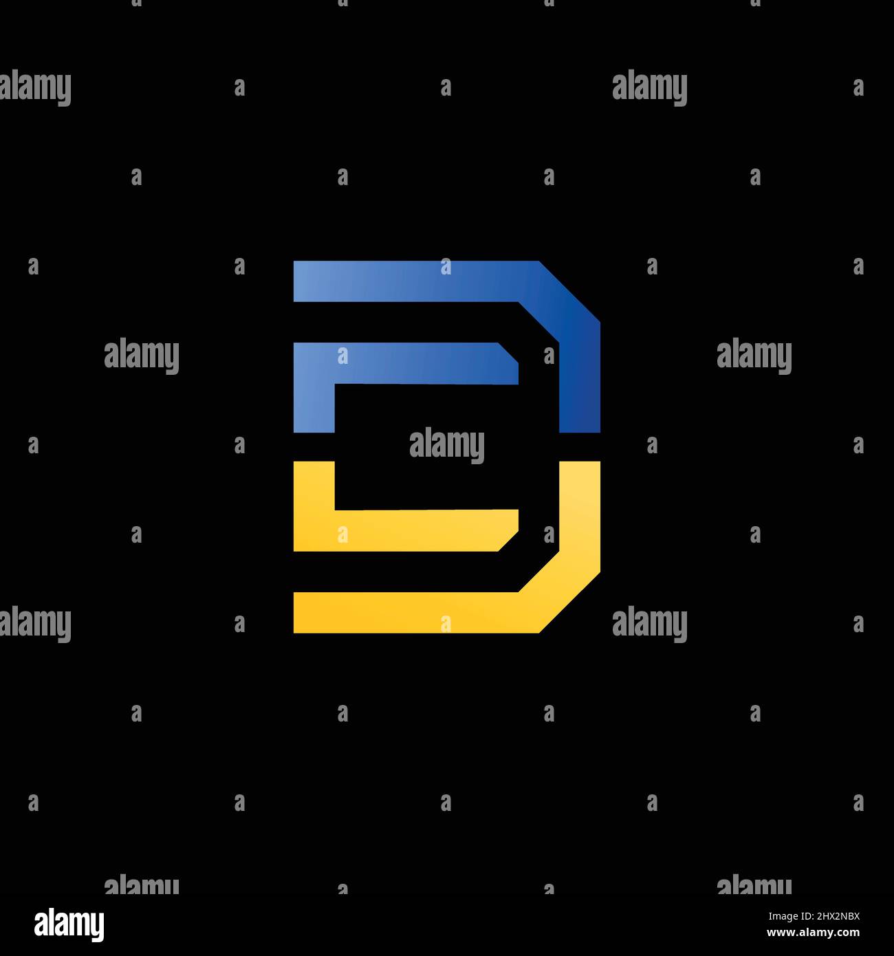 Amazing and modern initial letter CD design Stock Vector