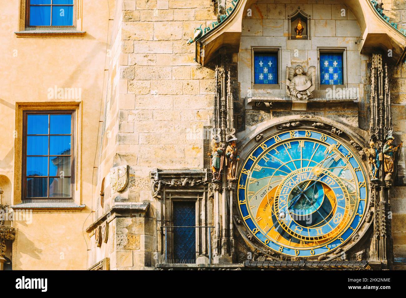 Prague Astronomical Clock At Old Town City Hall From 1410 Is The Third