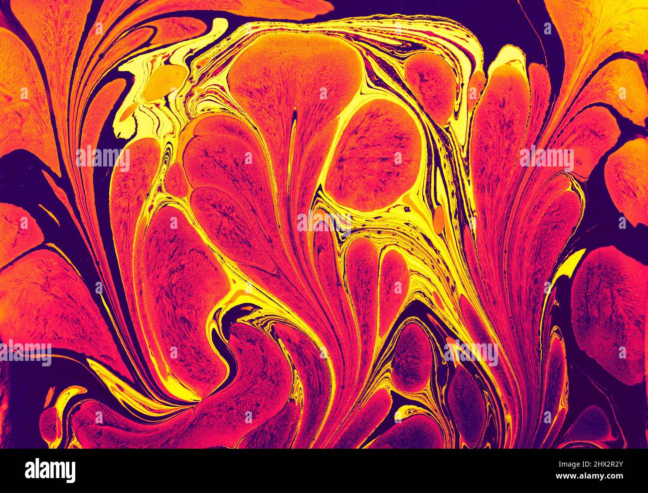Abstract marbling floral pattern for fabric, tile design. background texture. Stock Photo
