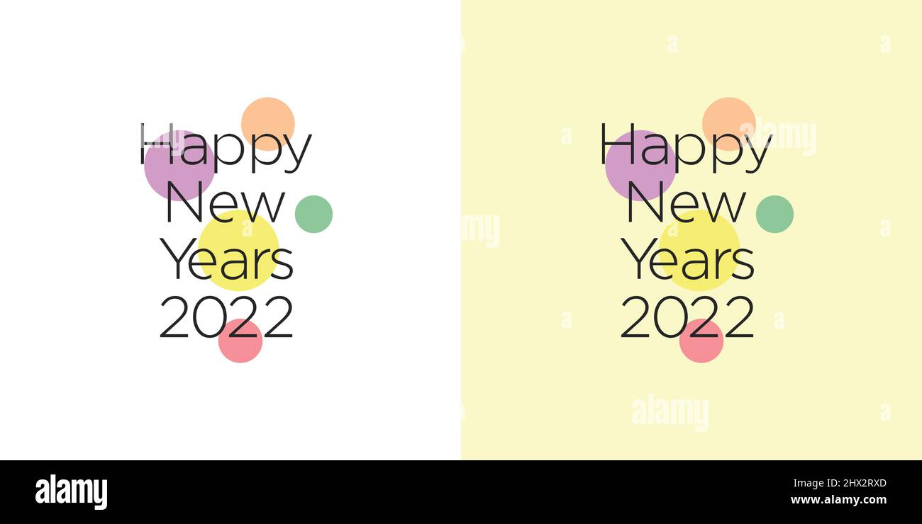 Modern and attractive happy new year 2022 greeting illustration background design Stock Vector