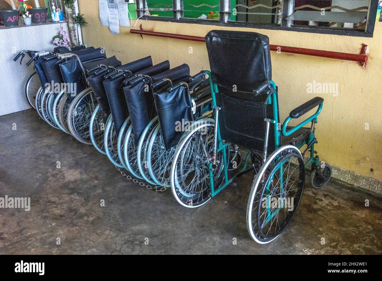 Wheel chairs at Pusat Jagaan Damai Nursing Home) for elderly