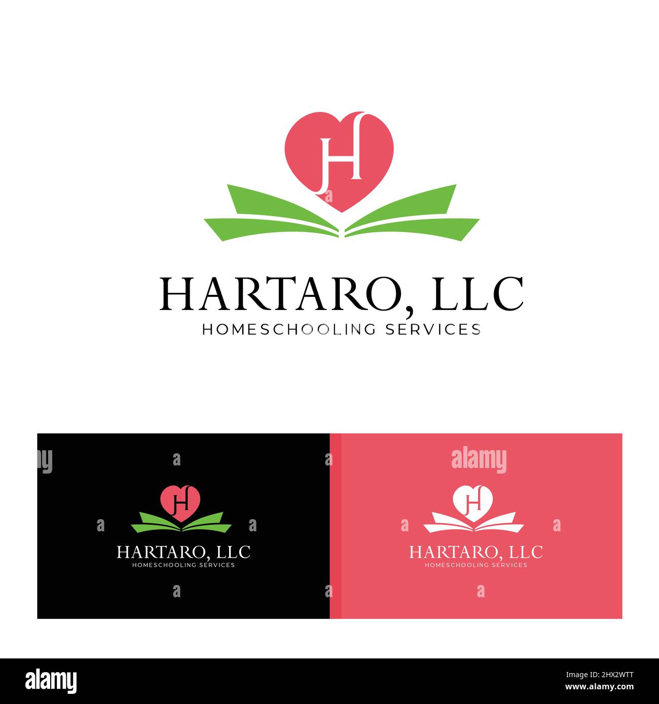 Cool and modern logo initials H for education Stock Vector